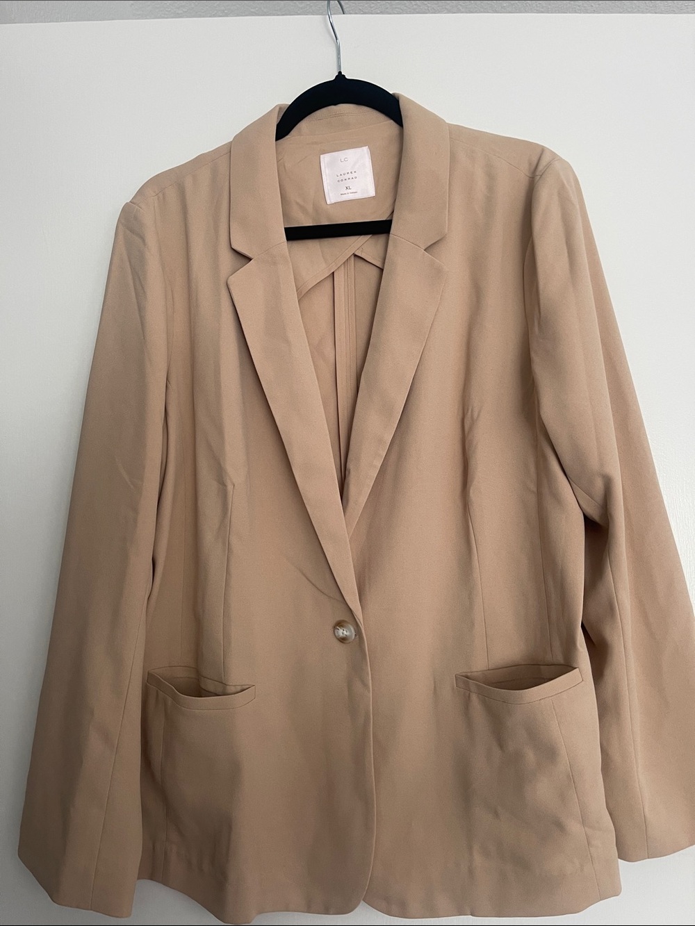 LC Lauren Conrad Tan Single-Button Blazer